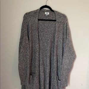 Gray Oversized Cardigan